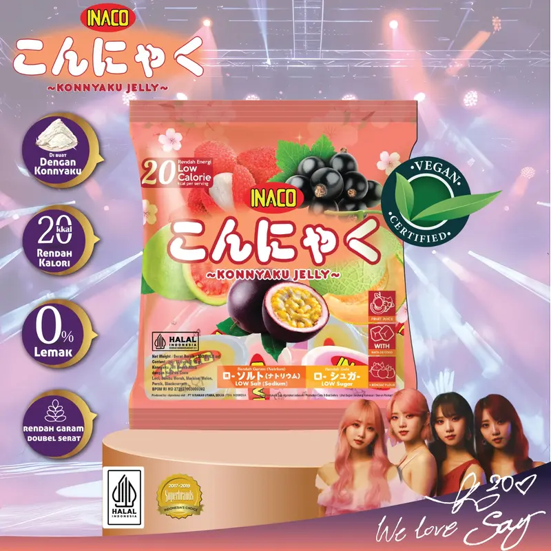 Inaco Konnyaku Jelly - LOW Rendah Kalori 0