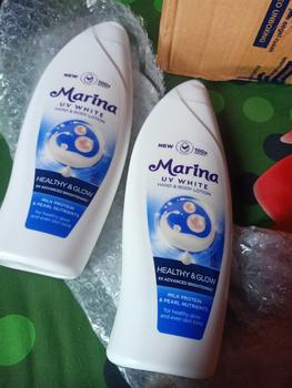 Product Review of Marina Hand Body Lotion UV White - Healthy & Glow [460 ml / 2 pcs] Exp : 09.2027 - Mencerahkan Kulit from t**a 1