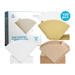 One Two Cups 100pcs Kertas Filter Kopi V60 Coffee Filter Paper Drip Saringan Kopi Tetes Kitchenware