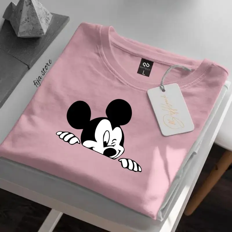 Kaos Branded Fashion Stayle import Kaos Wanita Kaos pria Lengan Pendek Elegan Katun Baju Atasan Polos Distro Oversize Dewasa Motif Panjang Tshirt Cewek Keren Santai 6