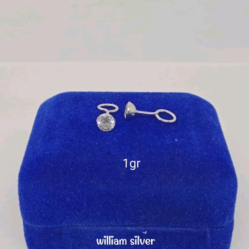 anting perak 925 asli lapis emas model toge mp/perhiasan fashion wanita terbaru 7