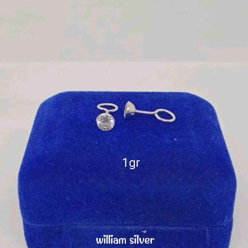 anting perak 925 asli lapis emas model toge mp/perhiasan fashion wanita terbaru 7