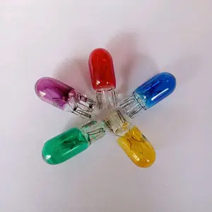 4pcs Bholam Senja Tancap T10 Bolam colok spedo meter Warna 12V 5Watt