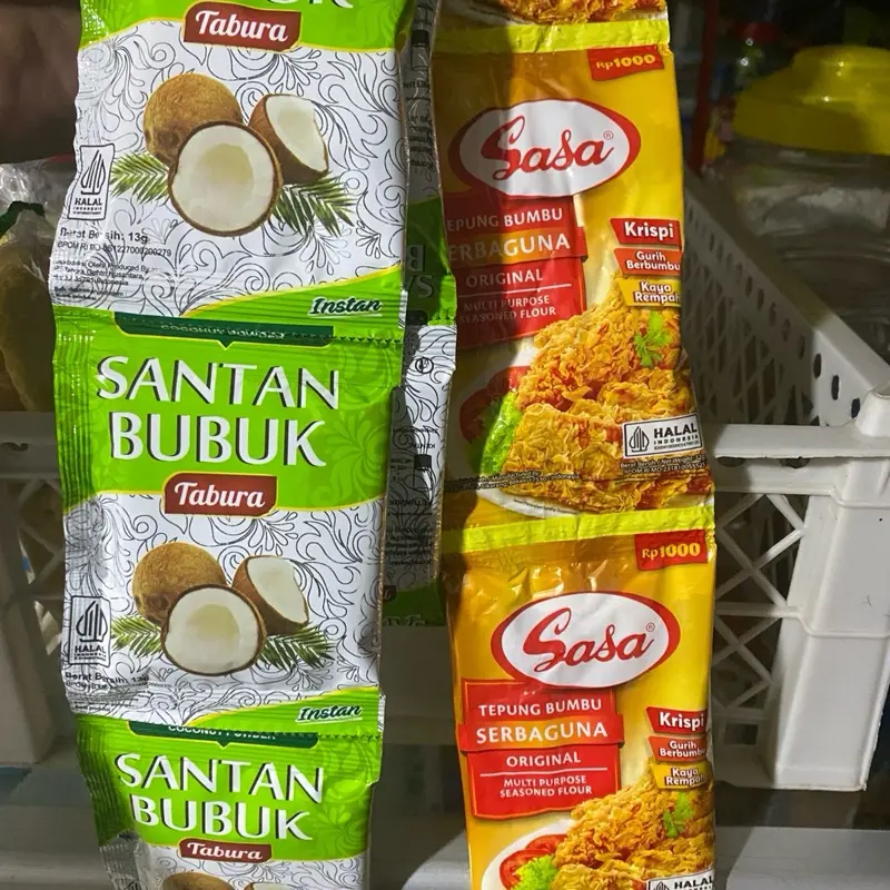 Paket Murah Tepung Serbaguna 10 pcs & Santan Bubuk 10 pcs Tabura & Sasa Halal Instant