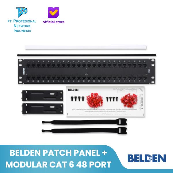 Gambar Belden Patch Panel + Modular Cat 6 48 Port dari Profesional Network Kota Administrasi Jakarta Pusat Tokopedia