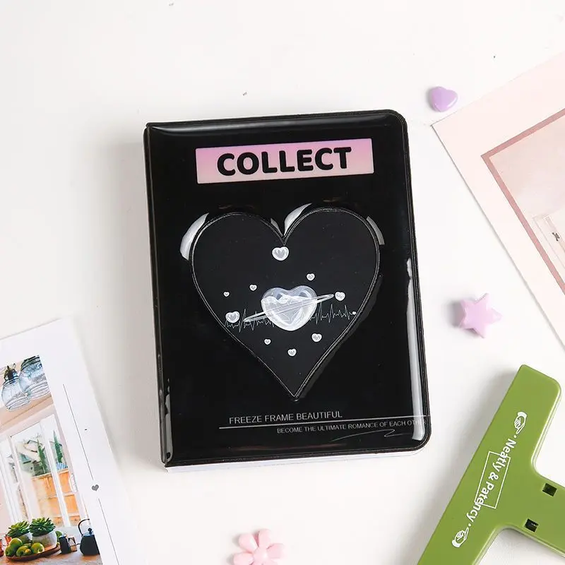 Album Ảnh Mini, 36 Bìa Góc, Kích Thước Nhỏ, Thiết Kế Trái Tim Và Rỗng, Chất Liệu PVC, Màu Tím, Đựng Thẻ Ảnh Kpop, Đóng Gáy Thẻ Ảnh Decor Da Decor Da 4