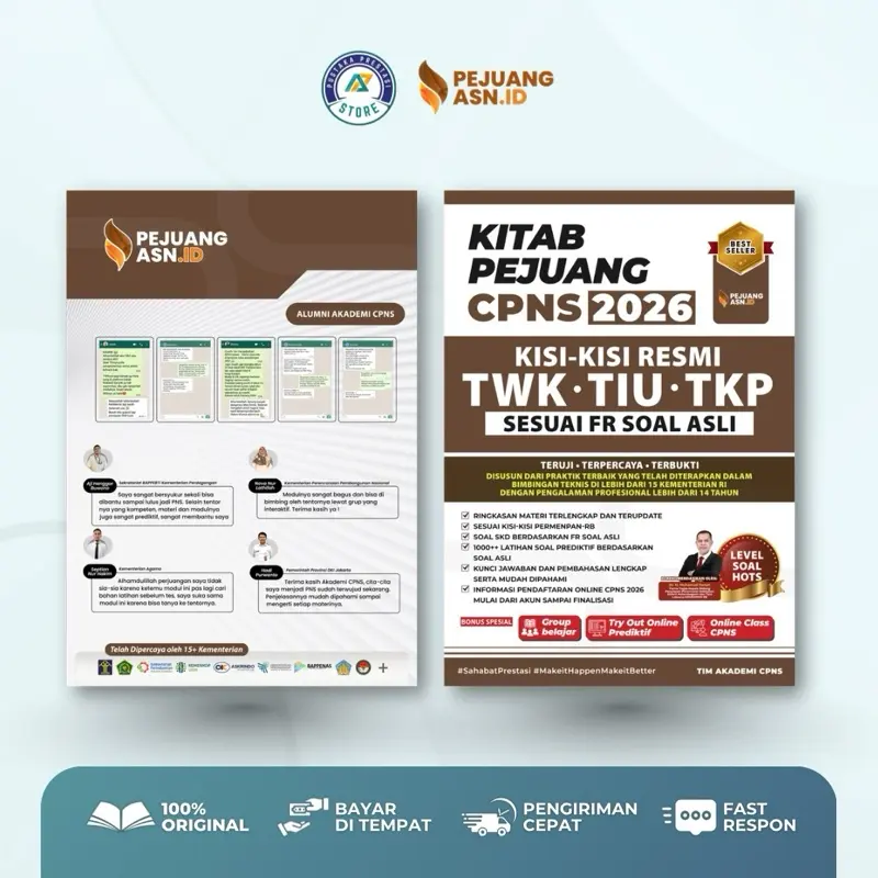 KITAB PEJUANG CPNS 2026 l SOAL ASLI CAT TWK TIU TKP | FULL PENALARAN & PEMBAHASAN l SOAL HOTS Siswa