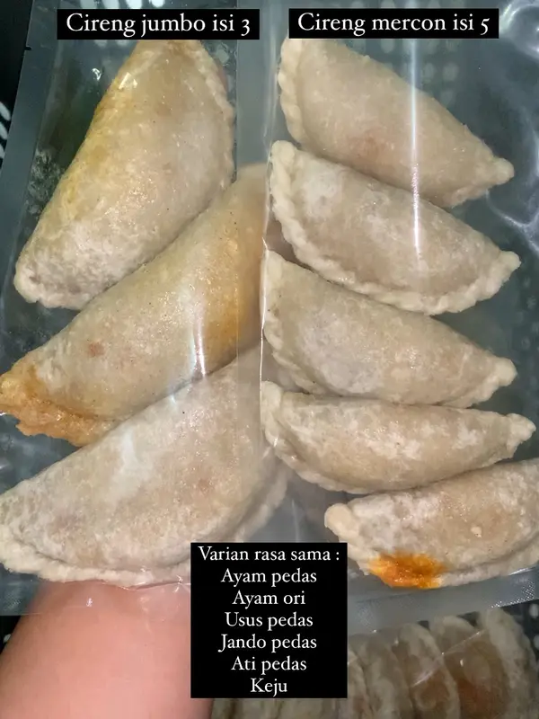 2 PACK CIRENG JUMBO UMAFOOD (ISI AYAM PEDAS/JANDO PEDAS/USUS PEDAS/ATI PEDAS/BASO PEDAS/KEJU 7