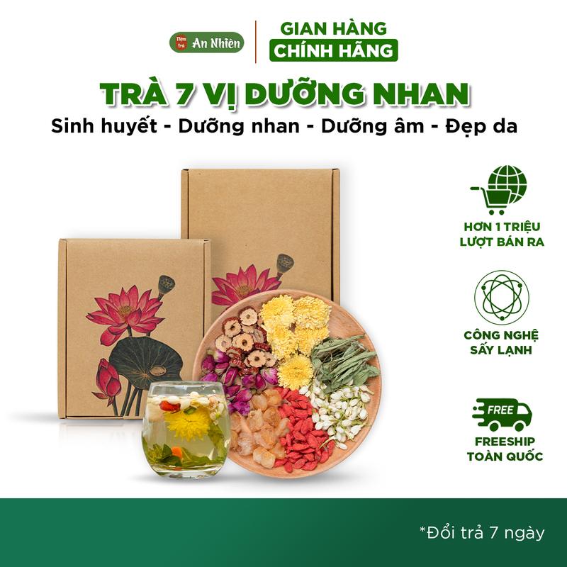 Trà Bảy Vị Dưỡng Nhan An Nhiên sấy lạnh, nguyên liệu thiên nhiên, sấy lạnh