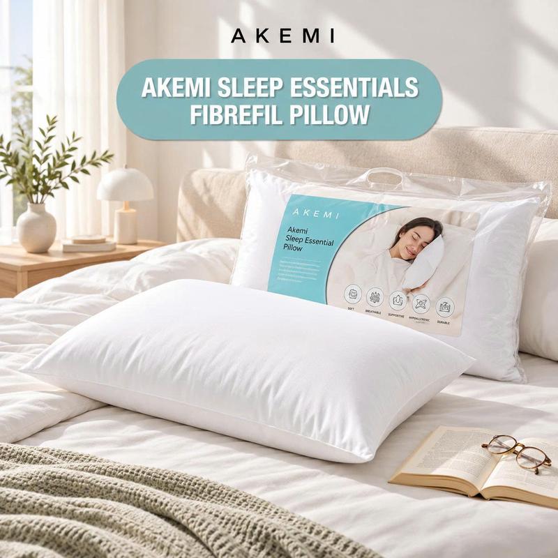 Gối Mềm Mại Chuẩn Khách Sạn 5 Sao AKEMI SLEEP ESSENTIALS FIBERFIL - 48cm x 74cm