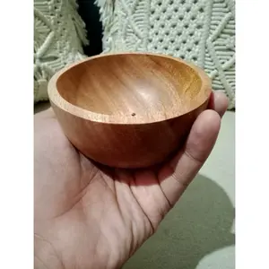 ￼Holder Tempat Dupa Bulat Kayu Mahoni 10 Cm X 5 Cm