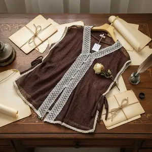 Tile Kebaya VEST OUTER CHANTILY KEKINIAN OUTER RENDA dengan Desain Elegan dan Detail Renda yang Menawan outer brukat lengan panjang cardigan crop kondangan Wanita muslim