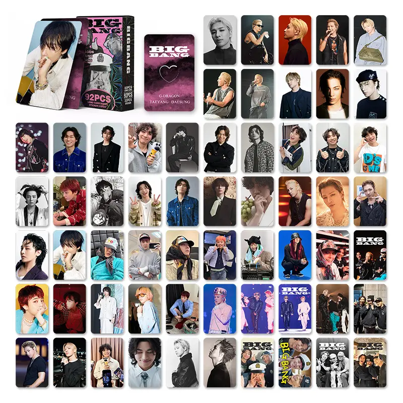BIGBANG GDRAGON ミュージックカード 92PCS/set BIGBANG G-Dragon POWER TAEYANG DAESUNG photo LOMO card