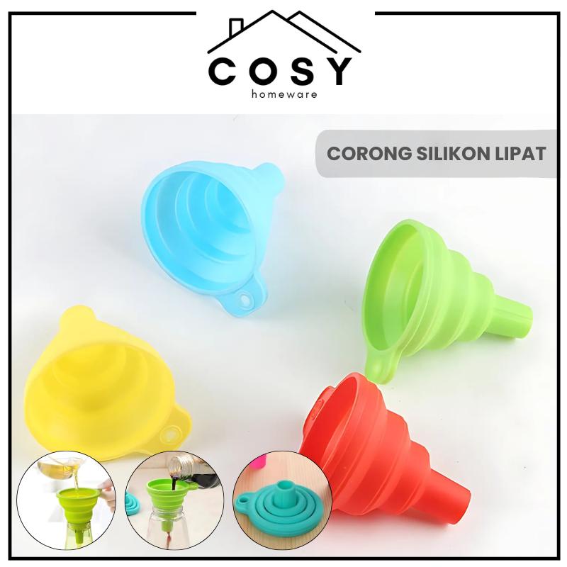 COSY Corong Silikon Lipat Serbaguna Minyak Air Portable Dapur Silicone Mini / Corong Serbaguna Silikon Set Kitchenware