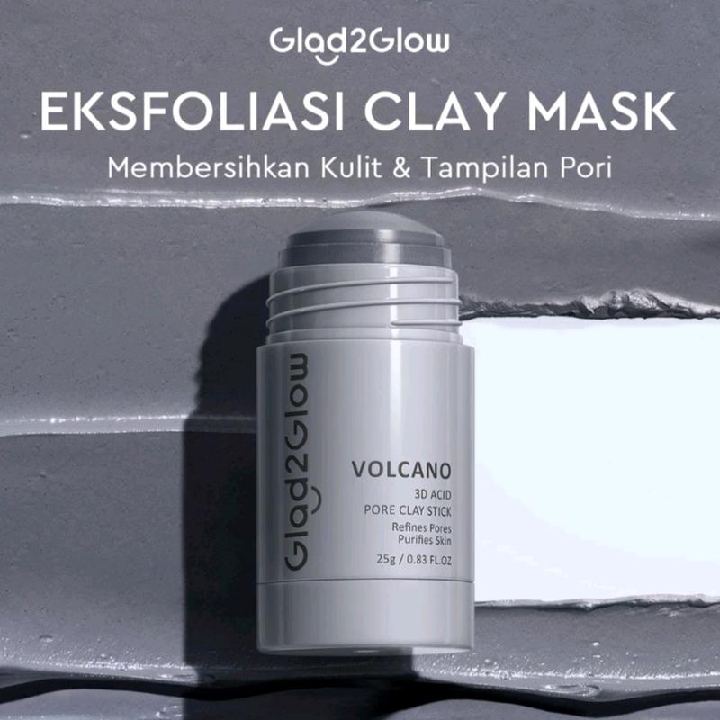 GLAd2Glow pomegranate niacinamide brigthtening clay stick mugwort acne clay mask stick 2