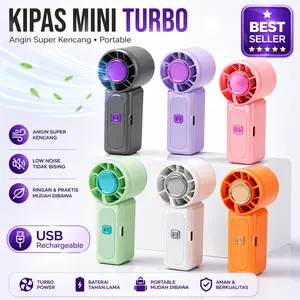 Kipas Mini Portable Turbo Power Angin Super Kencang USB Rechargeable