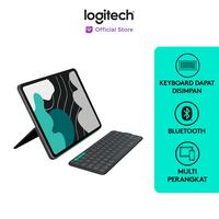 Gambar Logitech Flip Folio, Casing Keyboard untuk iPad Pro 13 inci (M4) & iPad Air 13 inci (M2 & M3) (2024, 2025) – Casing Keyboard Bluetooth Pelindung & Dapat Disimpan, Multi-Perangkat – Graphite dari Logitech Official Store Kota Administrasi Jakarta Timur 1 Tokopedia