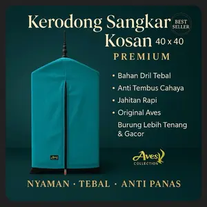 Kerodong Sangkar Burung Kosan AVES 40x40 – Bahan Drill Tebal Anti Nerawang Cocok untuk Lomba & Harian