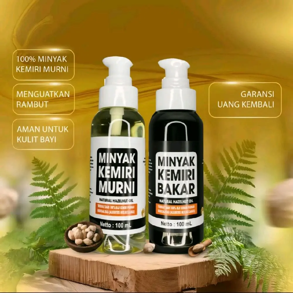 Minyak Kemiri Bakar Original 100% Penumbuh Rambut Alis Asli Kemiri OrganiK (bisa dipakai pria dan wanita) 100ml