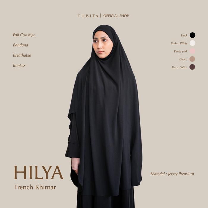 Gambar TUBITA - Hilya French Khimar Hijab Wanita Instant Syari Kerudung Polos Jilbab Umroh  dan Haji - Dusty Pink dari Tubita Official Kota Bandung Tokopedia