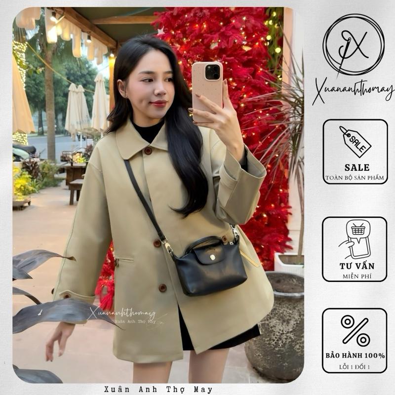 Áo kaki cổ bẻ dáng form rộng 74cm - Xuananhthomay