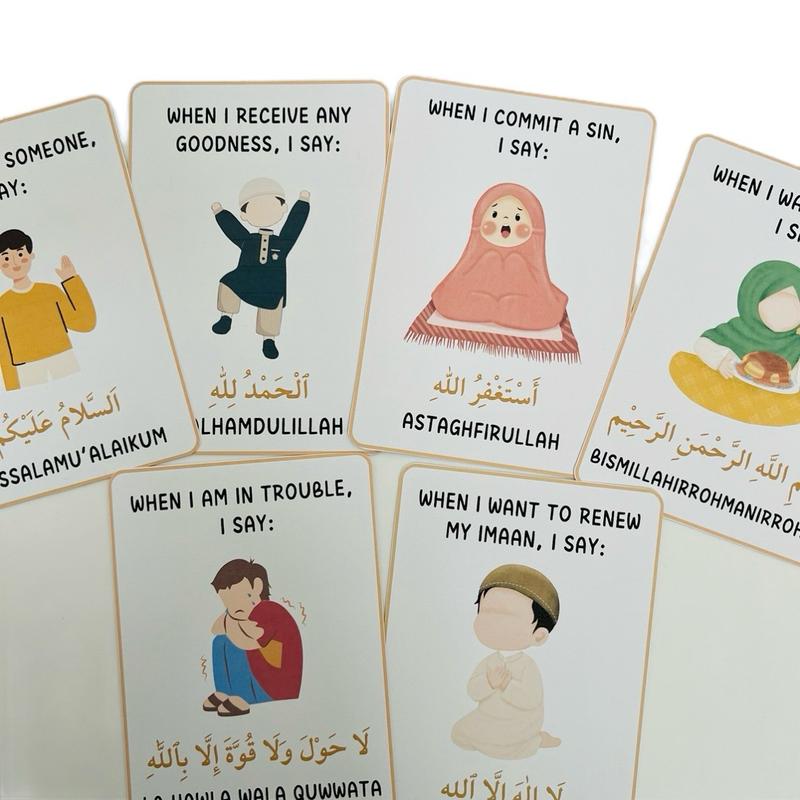 16 Dua's Flashcard for kids | Doa harian | Aktiviti bersama Anak ...