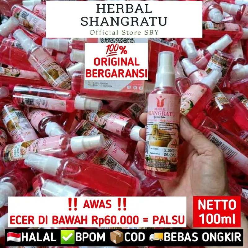 [ Paket Reseller = 5 ] Herbal shangratu by Sari salon Official 100ml - Original Bergaransi - Distributor Resmi Surabaya Perawatan Tubuh 4