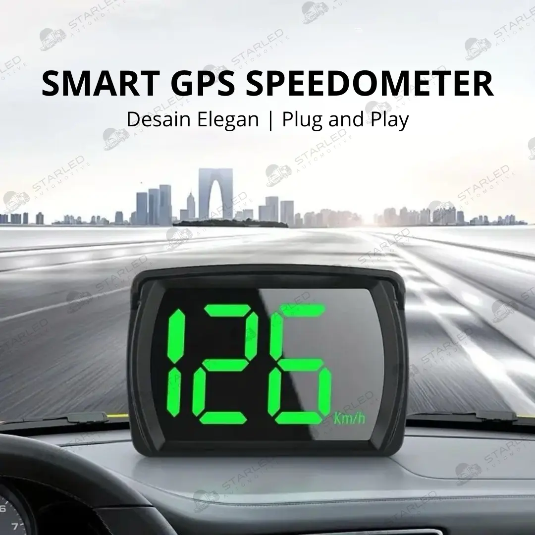 Speedometer GPS Mobil Universal Tampilan HUD Headup KM/H MPH Kendaraan Motor Mobil