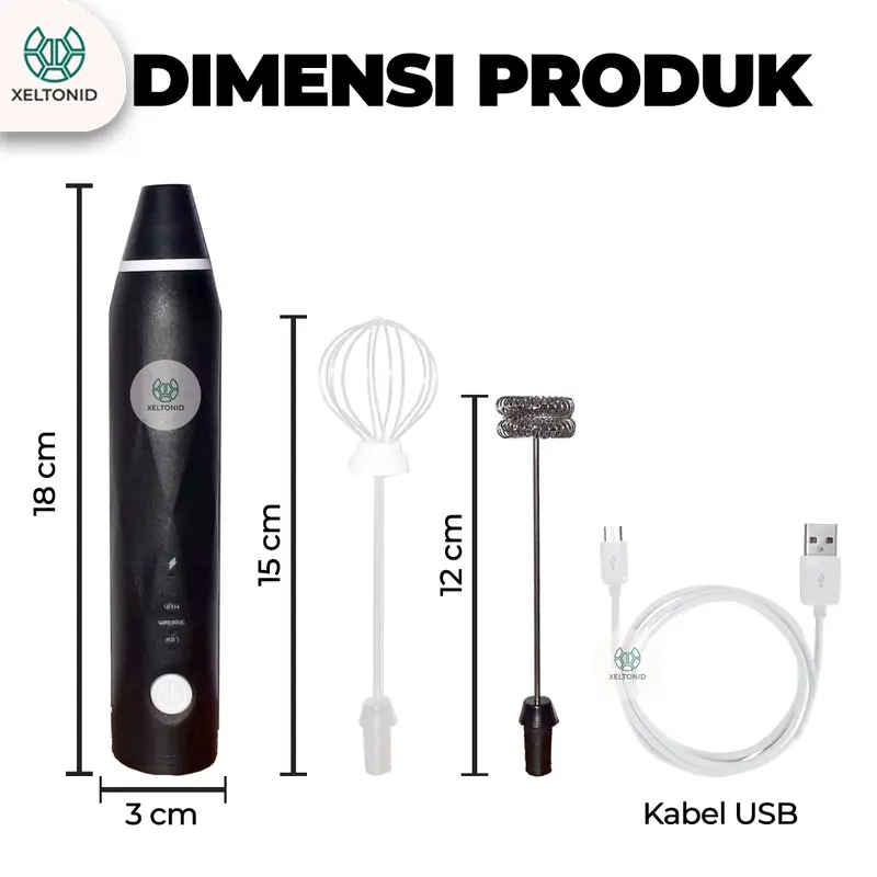 Mixer Mini Electric Hand Pengaduk Kopi Susu Telur Kue Portable Kitchen 4