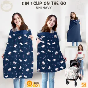 BABY LEON Blanket On The Go Blanket 2in1 Selimut Bayi Newborn Selimut Bayi Topi Perlengkapan Bayi BS-332