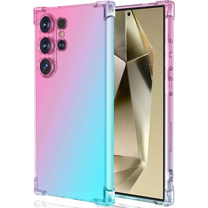 Gambar Shock Gradient Case Samsung Galaxy S25 Ultra - for Samsung Galaxy S25Ultra - Casing Rainbow TPU Clear Soft Cover Anti Crack Shock Proof Gradasi Warna Biru Pink Bening Silicone Rubber dari Logay Acc Kota Bandung Tokopedia