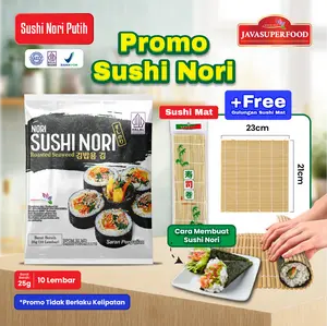 Sushi Nori PUTIH HALAL Seaweed 10 Lembar Rumput Laut Sushi Untuk Kimbab/ Gimbab