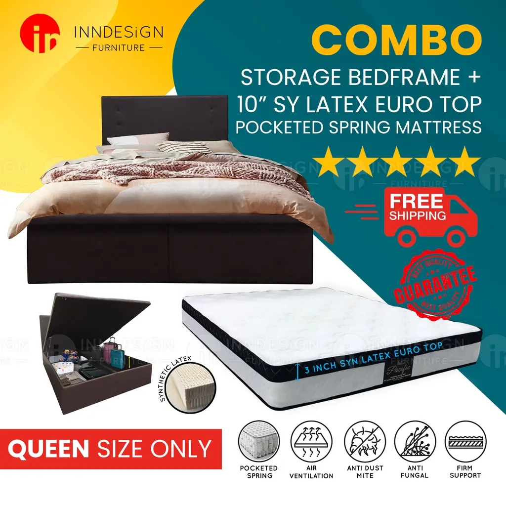 [LOCAL SELLER] 5FT QUEEN STORAGE BED WITH ADD-ON MATTRESS AVAILABLE (FREE DELIVERY INSTALLATION)