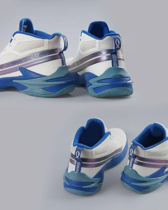 Product Introduction of Sepatu Voli Fixch Knive Terbaru White/Brilliant Blue/Baltic Blue Ori 23