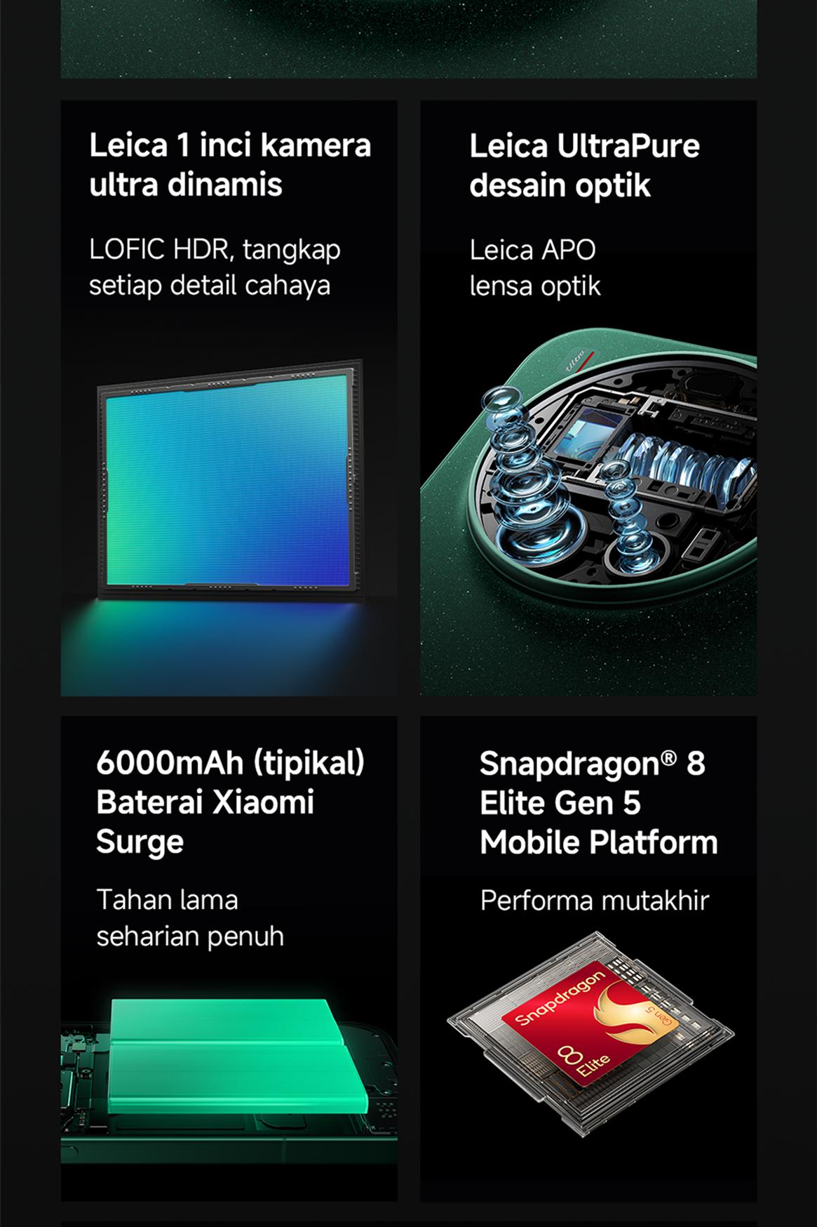 Xiaomi 17 Ultra (16GB/512GB) (16GB/1TB) Leica 200MP 75–100mm Telefoto | Kamera Ultra Dinamis 1 Inci Leica | Sistem Optik Leica UltraPure | Baterai Xiaomi Surge 6000mAh (typ) | Platform Mobile Snapdragon 8 Elite Gen 5  [Xiaomi Official Store]