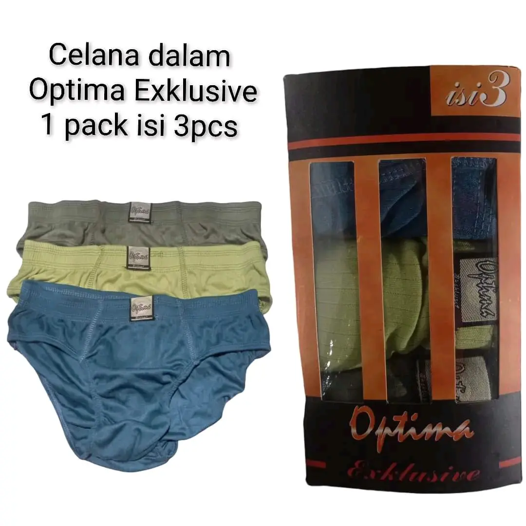 CELANA DALAM PRIA Sempak pria dewasa optima Exklusive 1 pack isi 3pcs  Nyaman dipakai