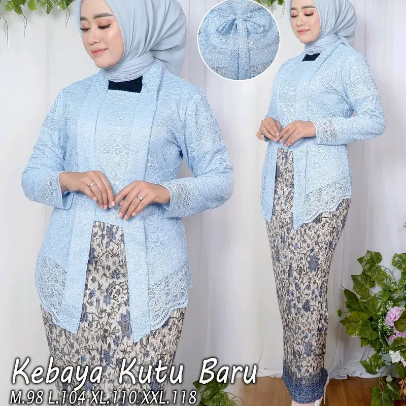 Setelan  Kebaya Kutu Baru Modern Dan Elegant Terbaru Mewah 5
