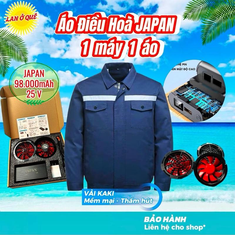 Combo 1 bộ quạt + 1 áo kaki : pin JAPAN sạc dự phòng 25V 98000mAh 8-12 tiếng bảo hành 1 đổi 1