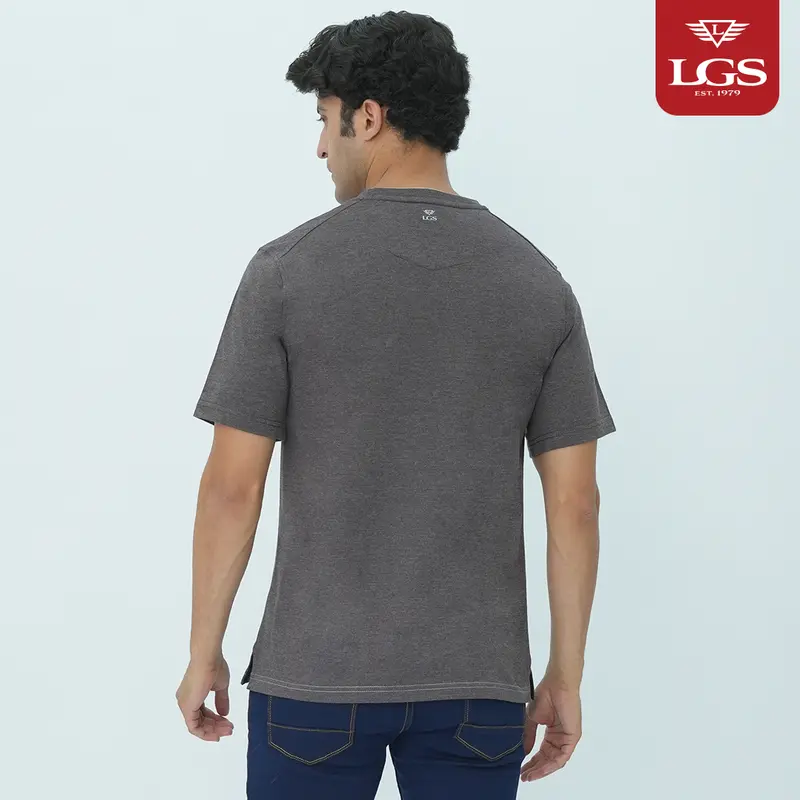 LGS - Vintage Collection - Kaos Katun Pria Casual - Sablon HD - Roundneck - Regular Fit - Wana Abu Tua - CTS.222.S3429.01.C 1