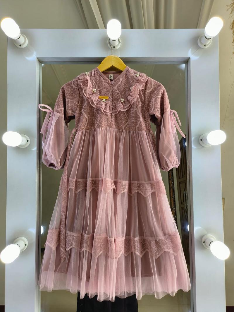 Product Introduction of Gamis anak hilya perempuan mewah dress anak mix brokatt tile premium terbaru viral 14