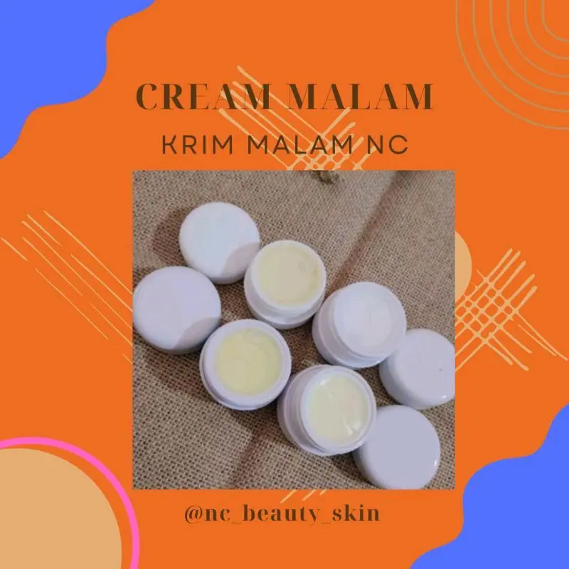 Krim Malam NC Beauty yanh di formulasikan untuk mencerahkan, menghilangkan noda yang ada di wajah