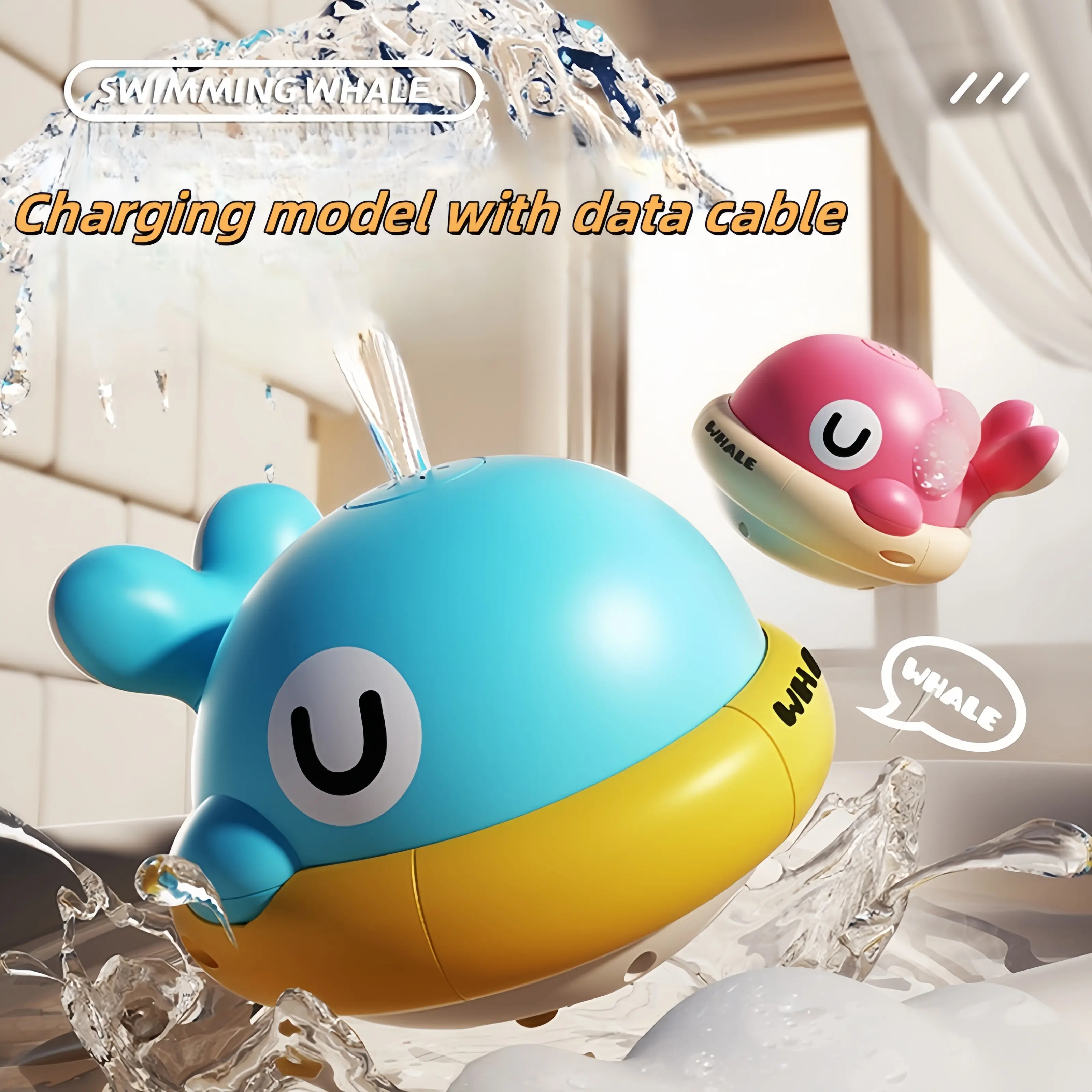 Whale Bath Toy for Babies Toddlers Ages 6-18 Months Light Up Sprinkler
