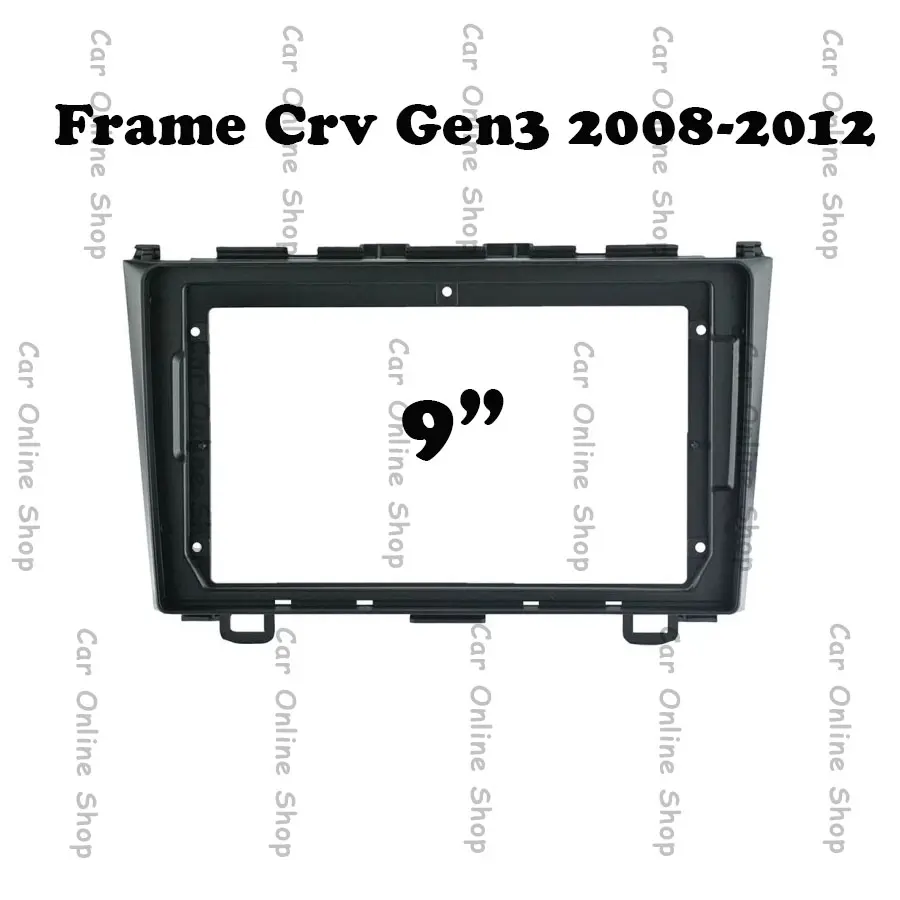 Frame All New CRV 2007 - 2011 9 Inch HeadUnit Gen 3 Double Din Panel PNP 2008 2009 2010