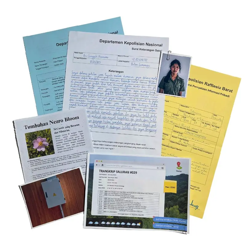 [Case #002] Unsolved Case File Indonesia "Tragedi Hutan Semanggi" 3enang_Merah Game Board File Detektif 5