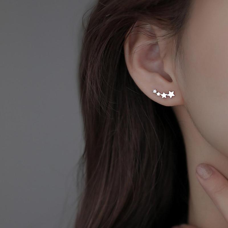Product Introduction of Star Stud Earrings Temperament Net Red Super Fairy Earrings T2V8 29