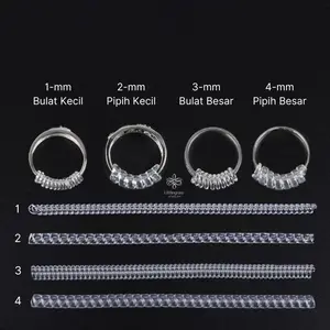 Ring Sizer / Ring Adjuster / Ring Tightener Pengecil Ukuran Cincin Bahan Silikon Transparan Spiral