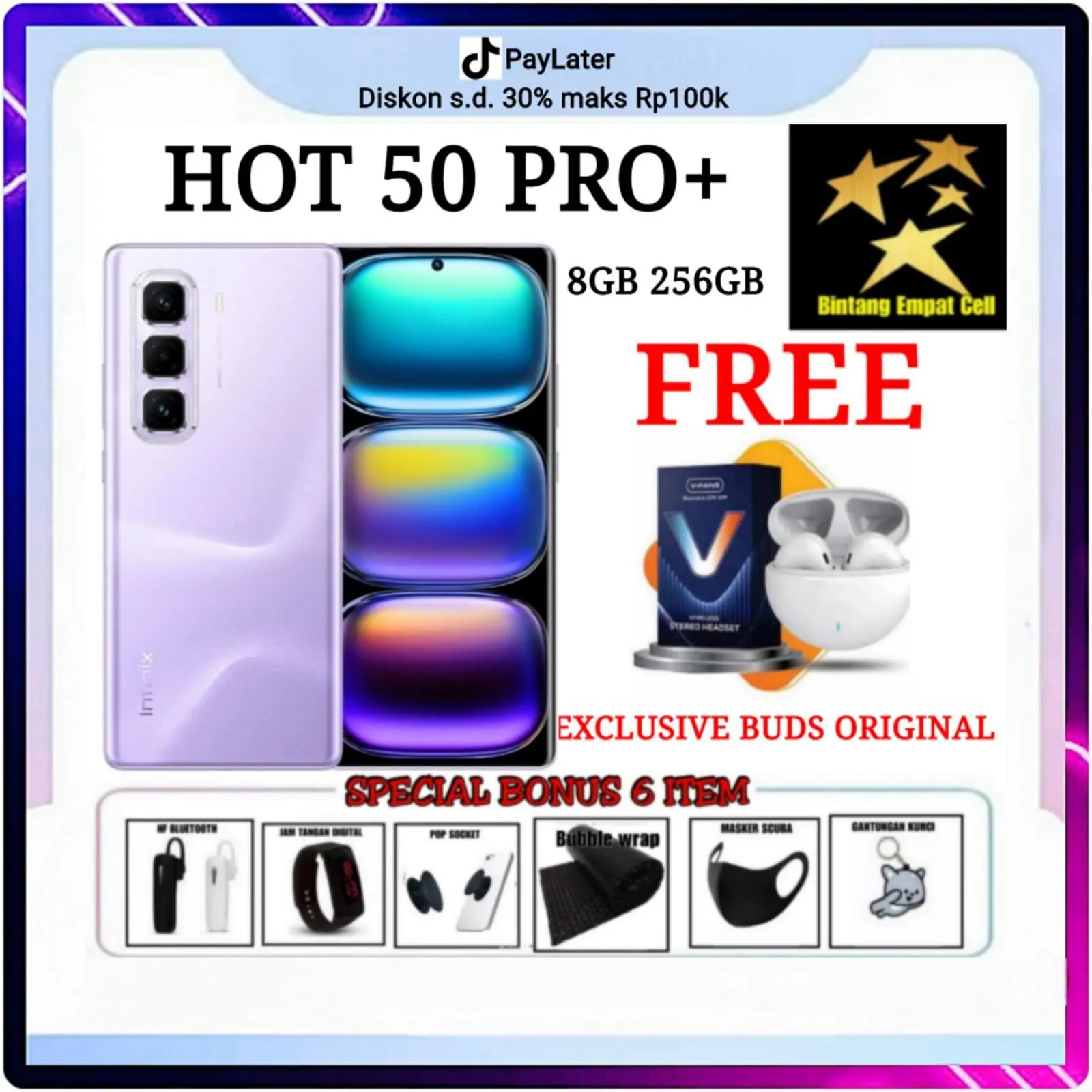 (PROMO LIVE) INFINIX HOT 50 PRO+ 8/256 GARANSI RESMI