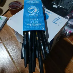 pulpen pilot hitam 12pcs polpen bolpen