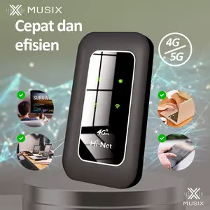 MUSIX Modem H806 Wireless Router 4G LTE Mini Modem 300Mbps Mobile Broadband WiFi dengan Baterai 2100mAh dan Koneksi Nirkabel hingga 40m