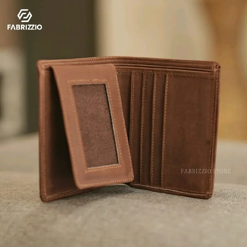 Dompet pria fabrizzio berdiri full kulit sapi asli-Chechnya 2